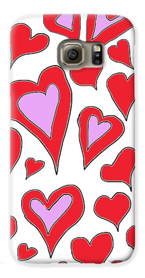 Hearts Drawing - Phone Case