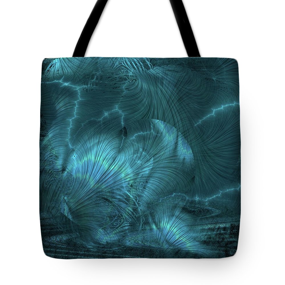 I gOt Memories Blue Metallic Abstract - Tote Bag