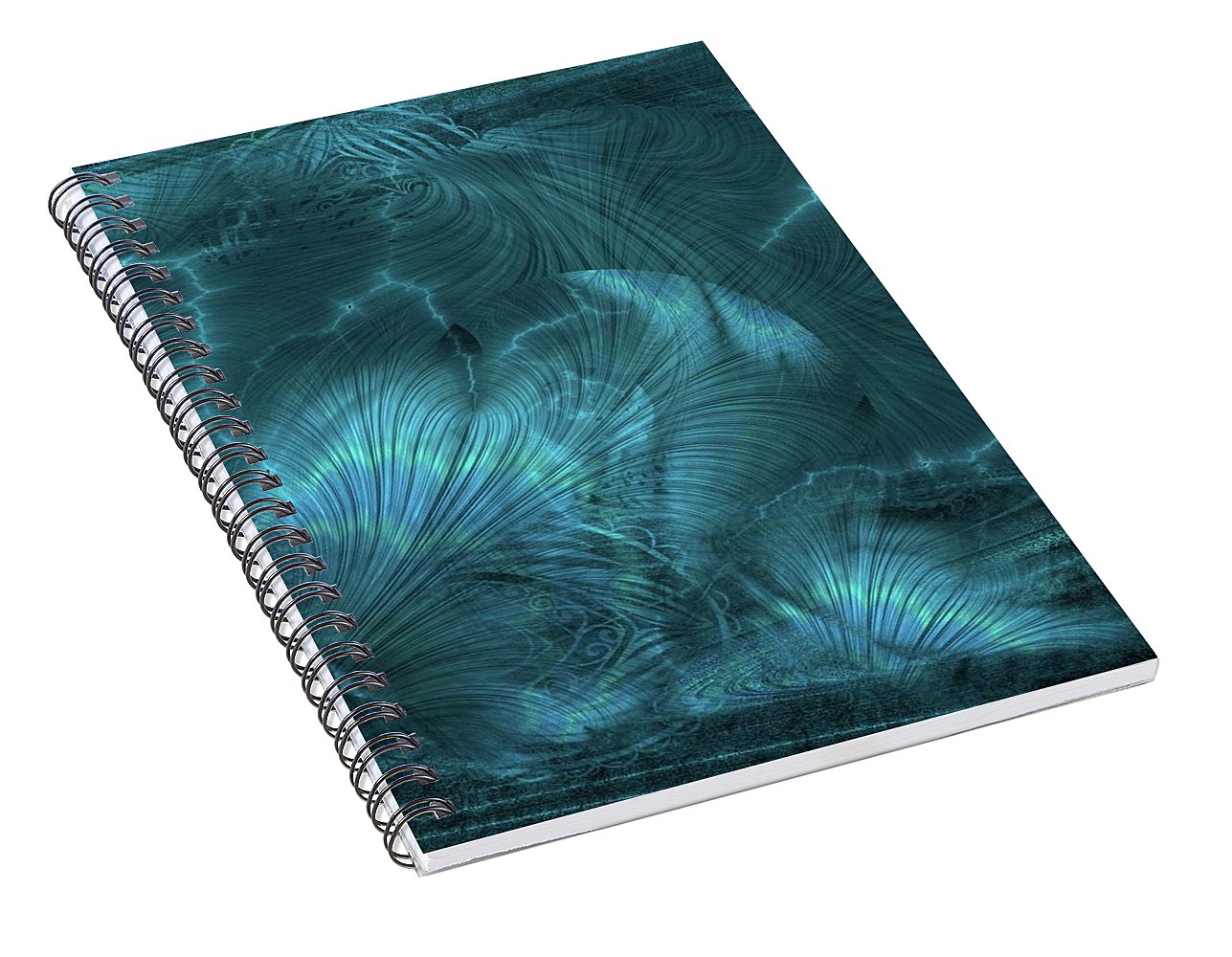 I gOt Memories Blue Metallic Abstract - Spiral Notebook
