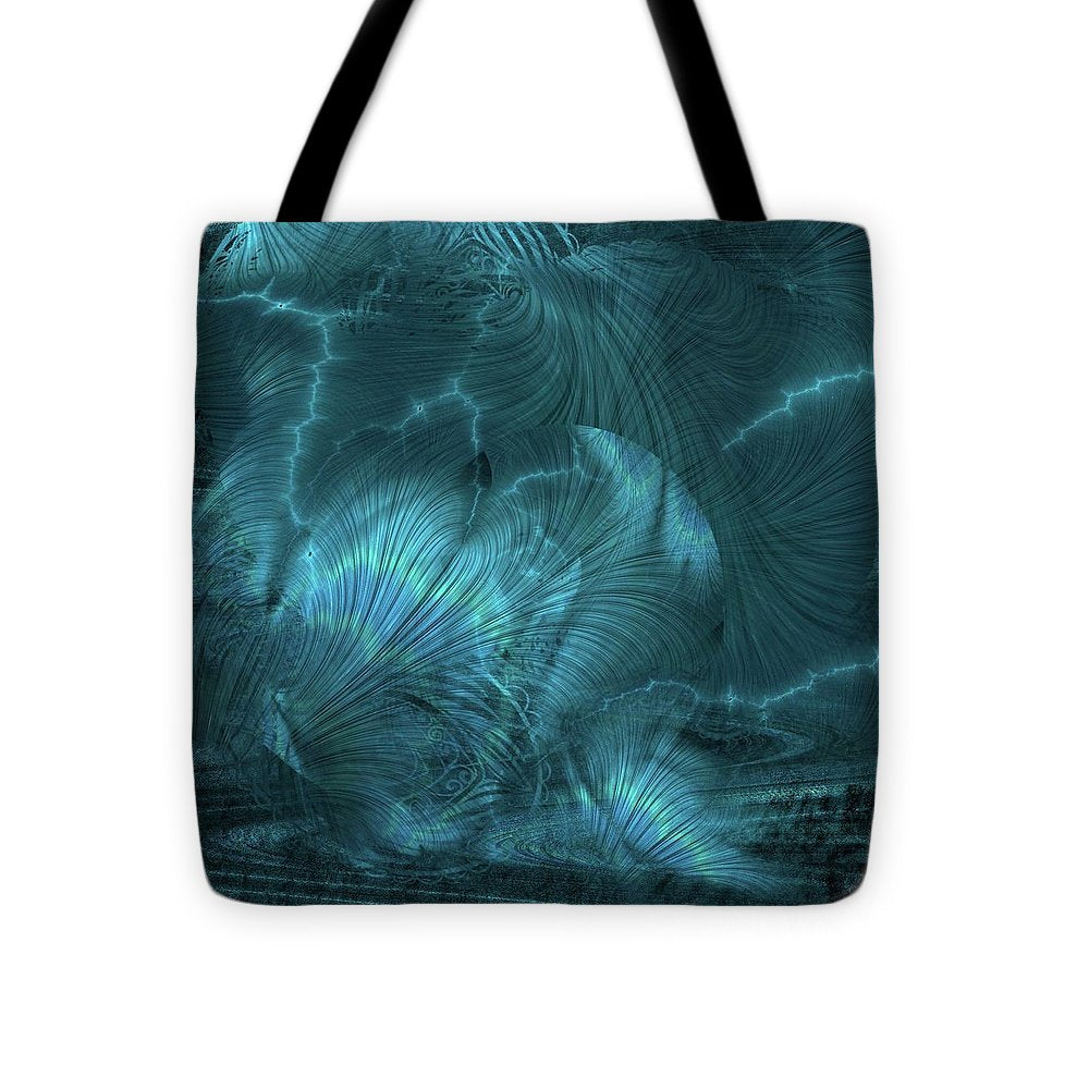 I gOt Memories Blue Metallic Abstract - Tote Bag