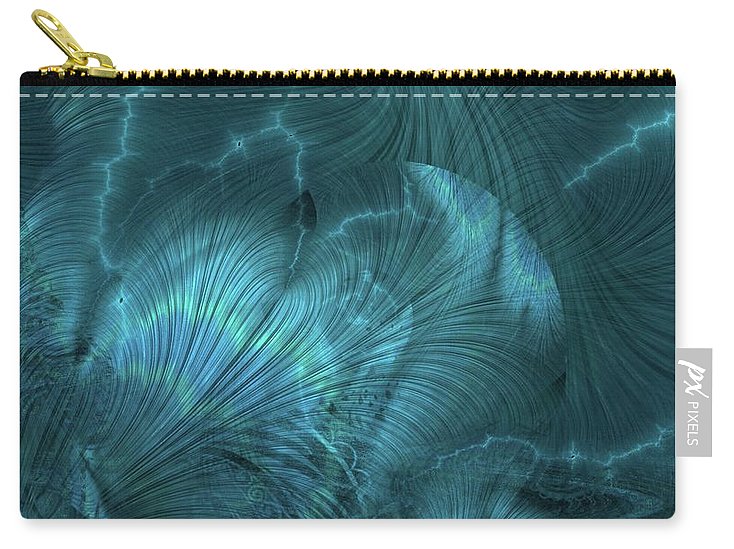 I gOt Memories Blue Metallic Abstract - Carry-All Pouch