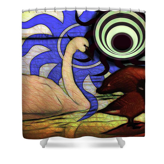 I Thought It Was a Swan - Shower Curtain