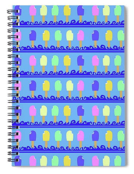 Ice Cream Bars Pattern - Spiral Notebook
