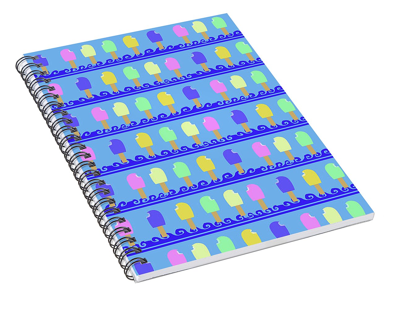 Ice Cream Bars Pattern - Spiral Notebook