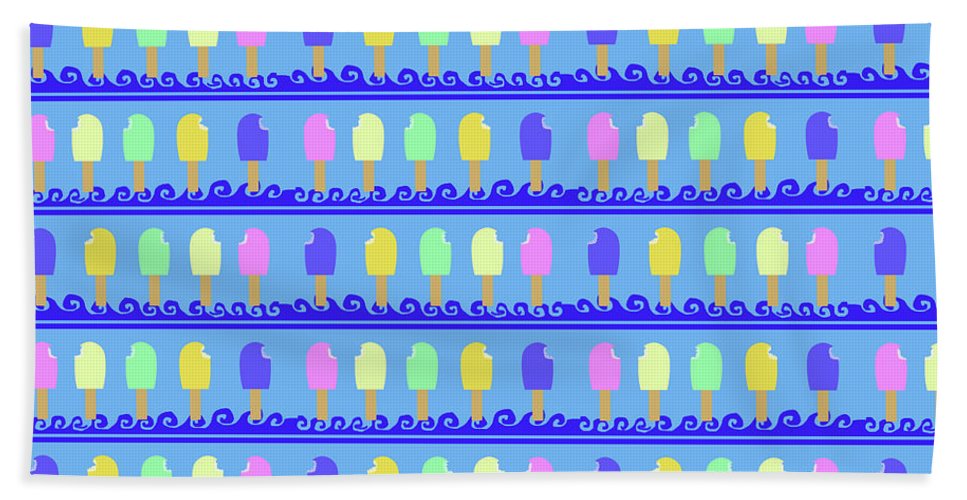 Ice Cream Bars Pattern - Bath Towel