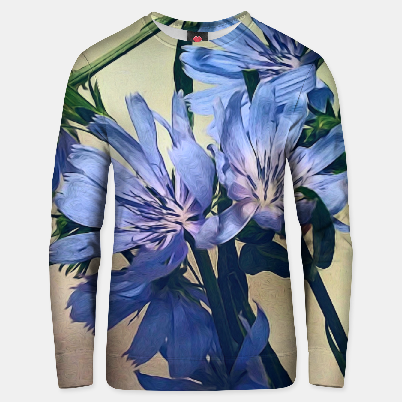 Blue Wildflowers Cotton sweater