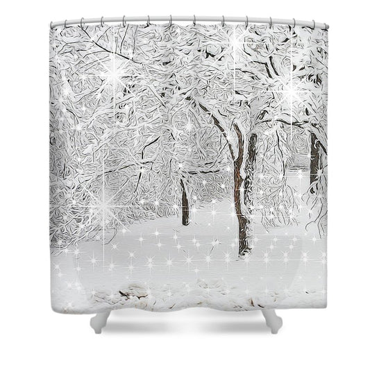 Incandescent and Florescent Winter - Shower Curtain