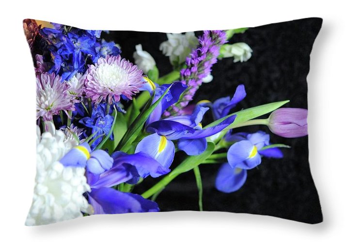 Iris Bouquet - Throw Pillow