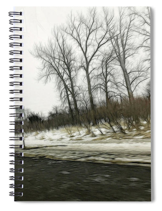 January Roadside  - Spiral Notebook