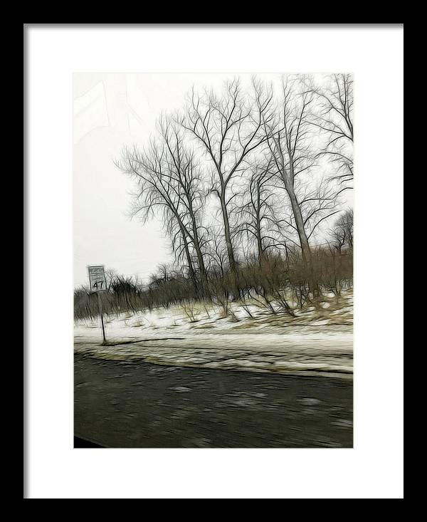 January Roadside  - Framed Print