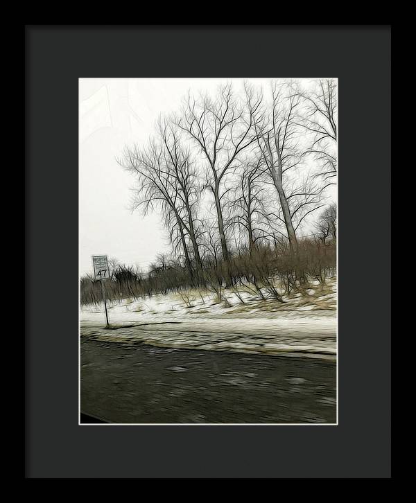 January Roadside  - Framed Print