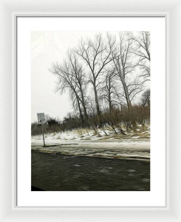 January Roadside  - Framed Print