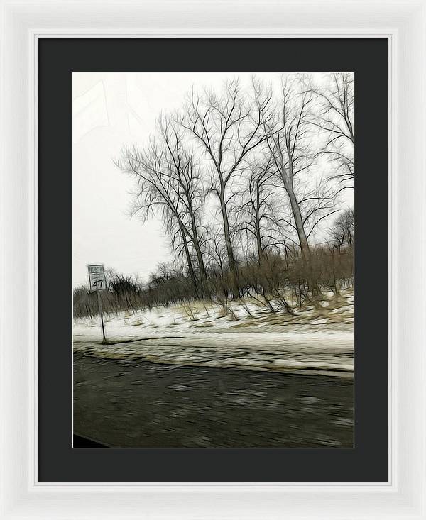 January Roadside  - Framed Print