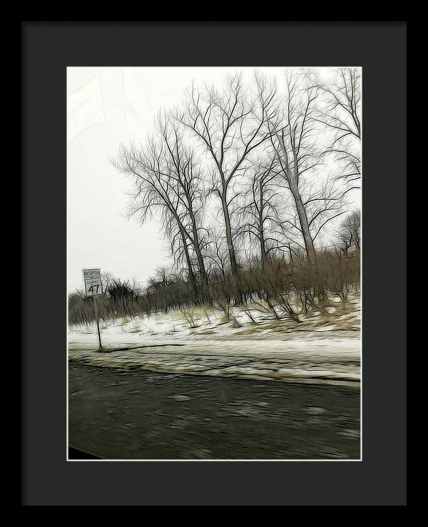 January Roadside  - Framed Print