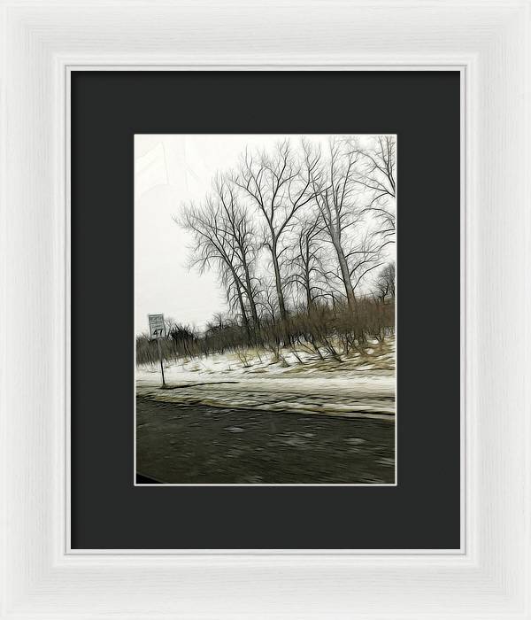 January Roadside  - Framed Print