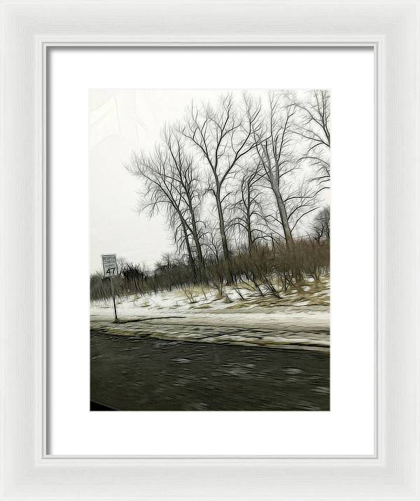 January Roadside  - Framed Print