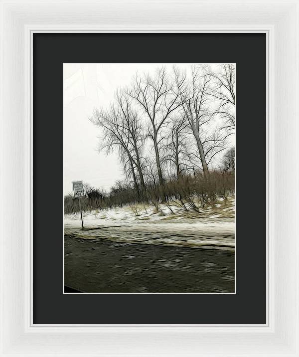 January Roadside  - Framed Print