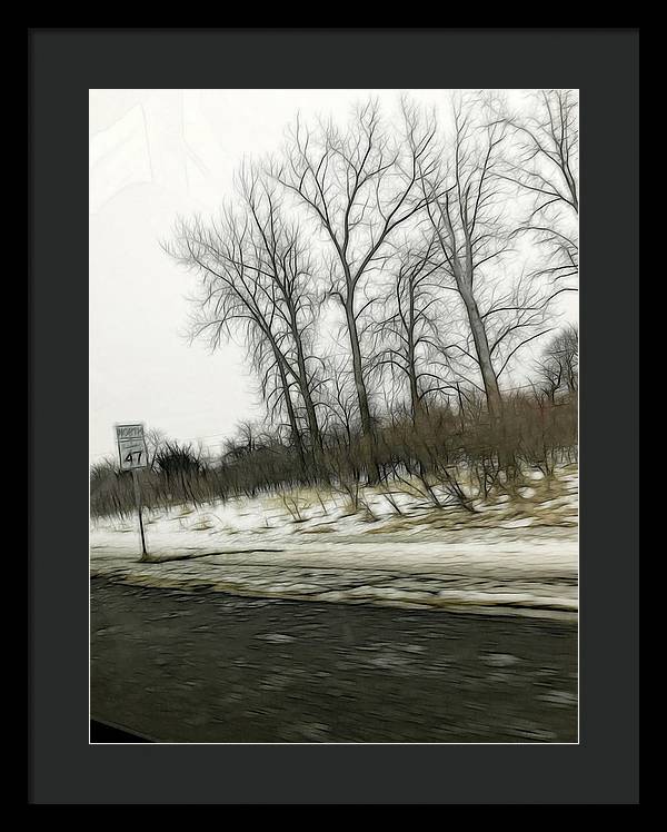 January Roadside  - Framed Print