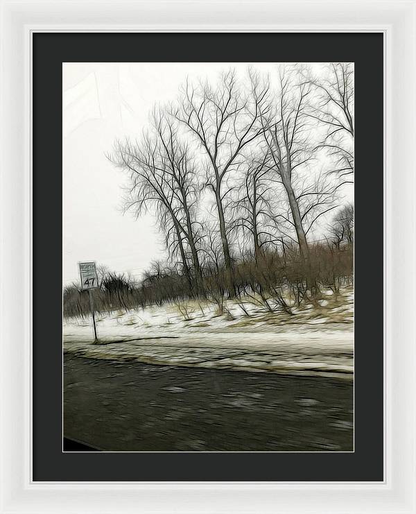 January Roadside  - Framed Print