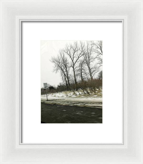 January Roadside  - Framed Print