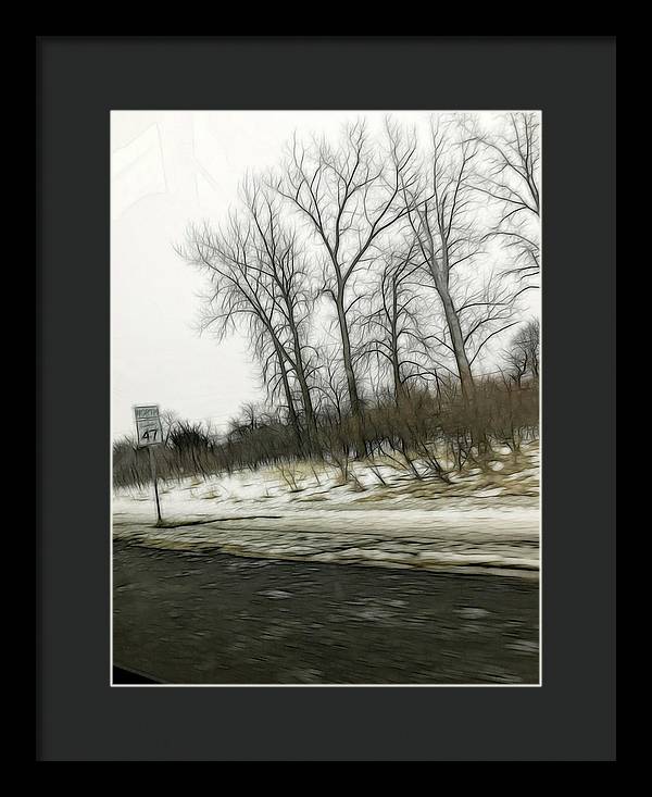 January Roadside  - Framed Print