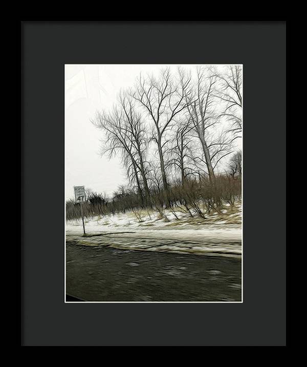 January Roadside  - Framed Print