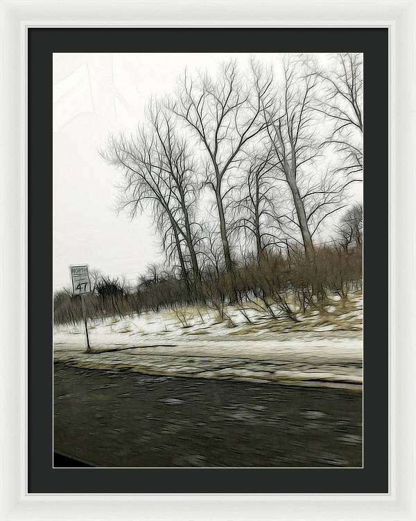 January Roadside  - Framed Print