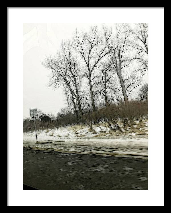 January Roadside  - Framed Print