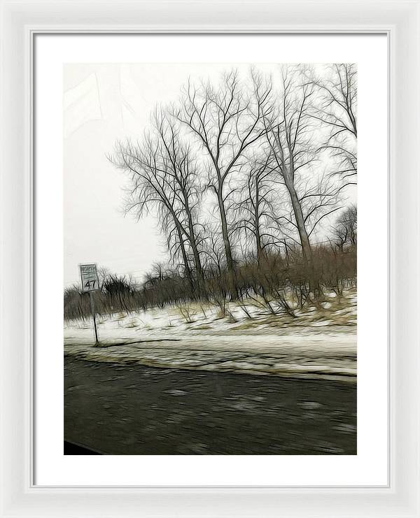 January Roadside  - Framed Print