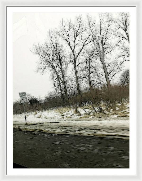 January Roadside  - Framed Print