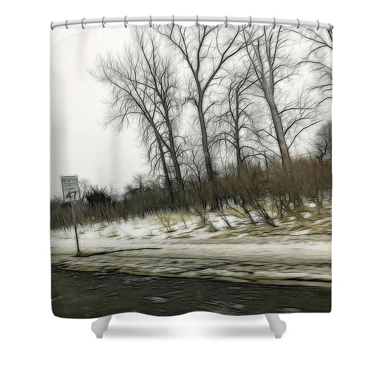 January Roadside  - Shower Curtain
