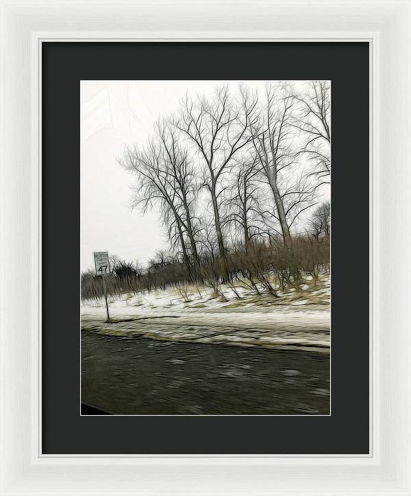 January Roadside  - Framed Print