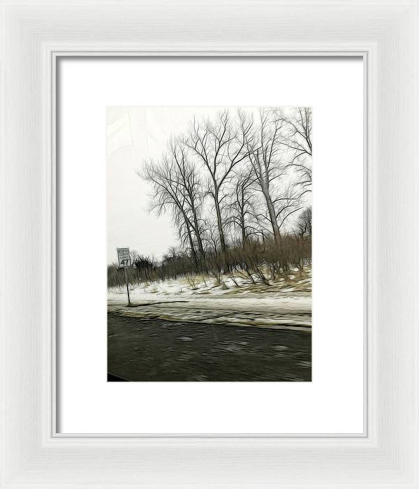 January Roadside  - Framed Print