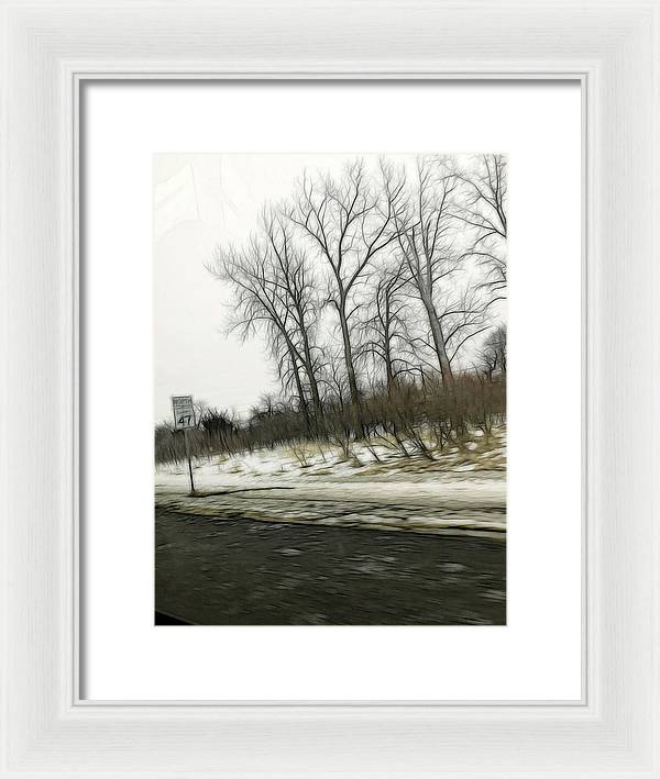 January Roadside  - Framed Print