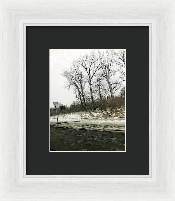 January Roadside  - Framed Print