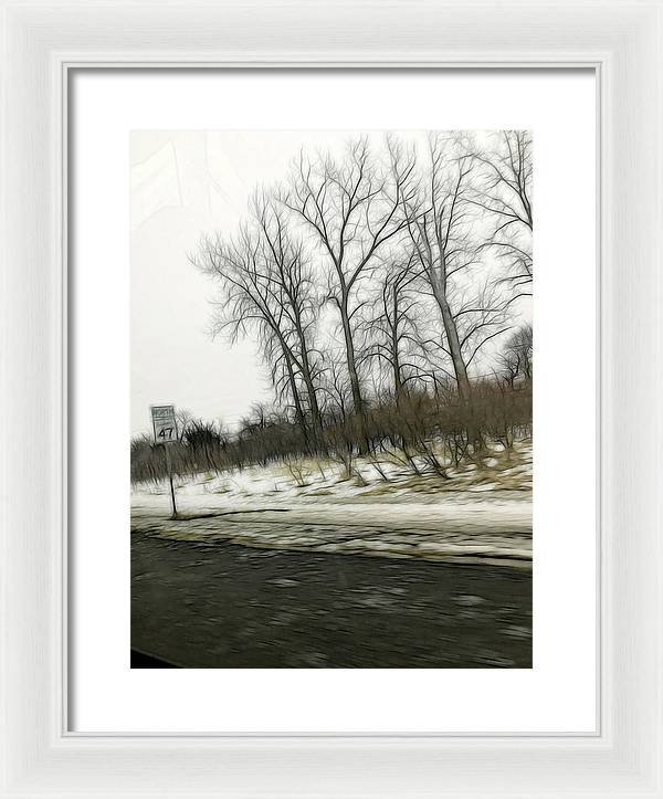 January Roadside  - Framed Print