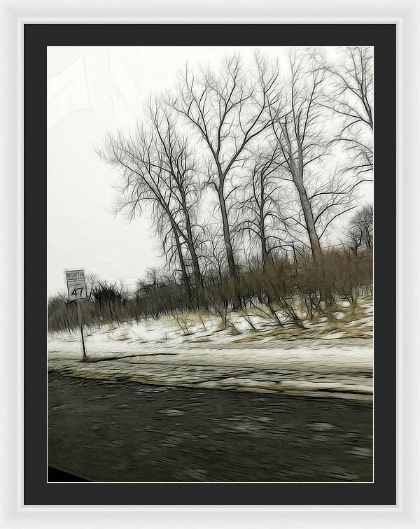 January Roadside  - Framed Print