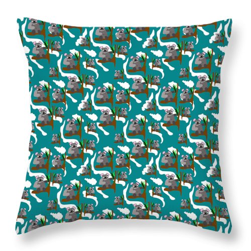 Koala Bears and Clouds - Throw Pillow