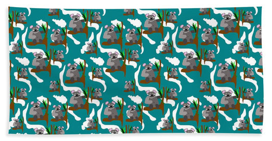 Koala Bears and Clouds - Beach Towel