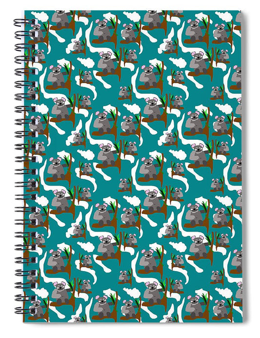 Koala Bears and Clouds - Spiral Notebook