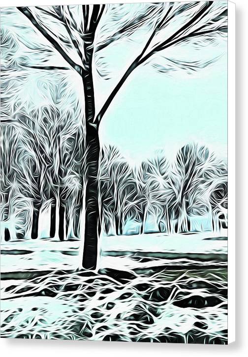 Lake Michigan In Winter - Canvas Print