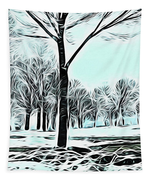 Lake Michigan In Winter - Tapestry