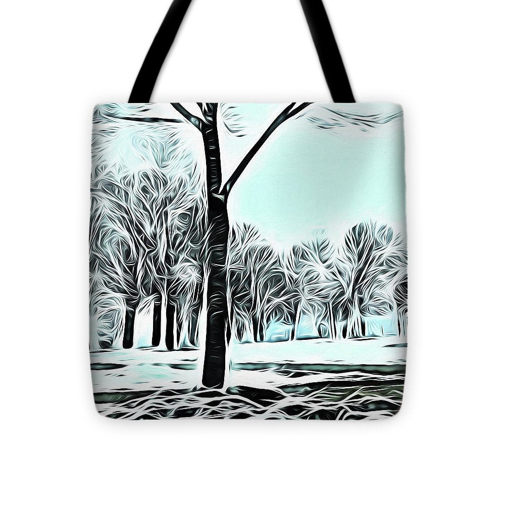 Lake Michigan In Winter - Tote Bag