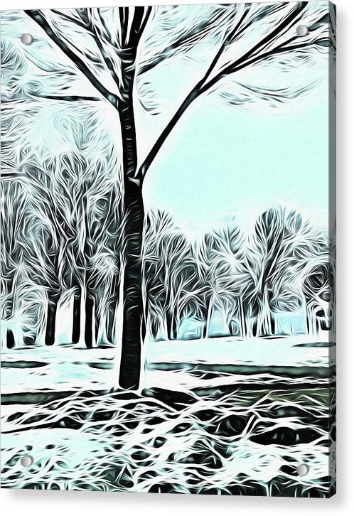 Lake Michigan In Winter - Acrylic Print