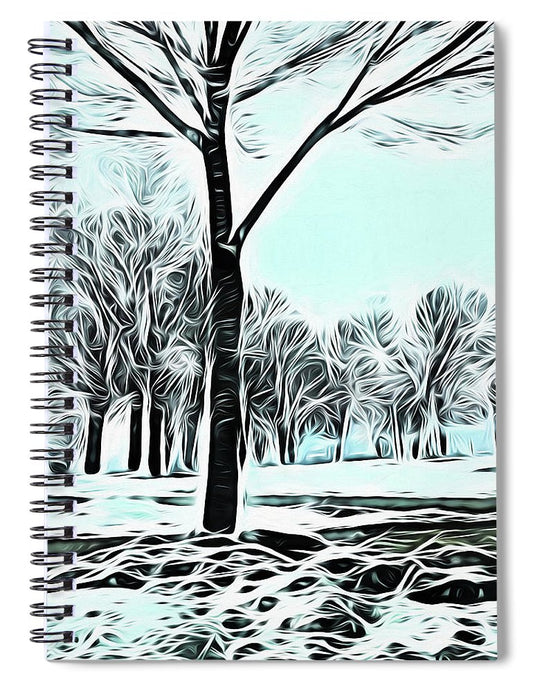 Lake Michigan In Winter - Spiral Notebook