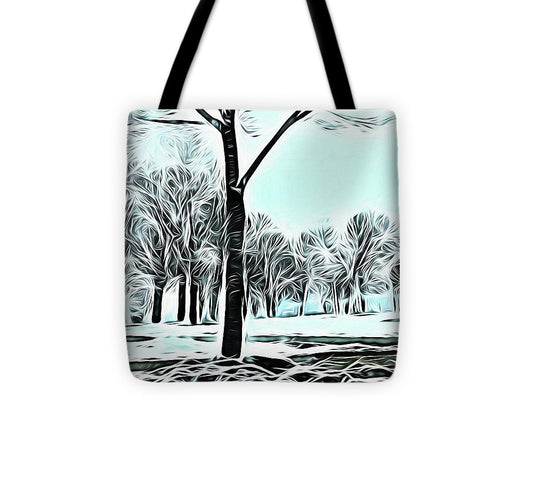 Lake Michigan In Winter - Tote Bag