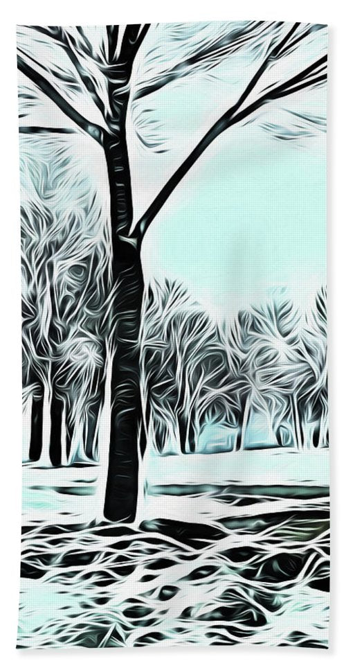 Lake Michigan In Winter - Beach Towel