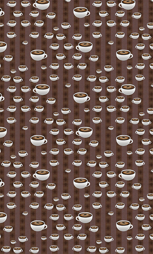 Coffee With Coffee Stripes Digital Image Download