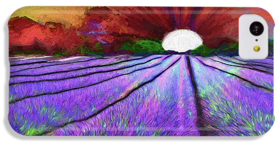 Lavender Field Sunrise - Phone Case