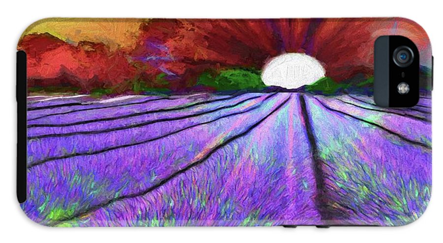 Lavender Field Sunrise - Phone Case